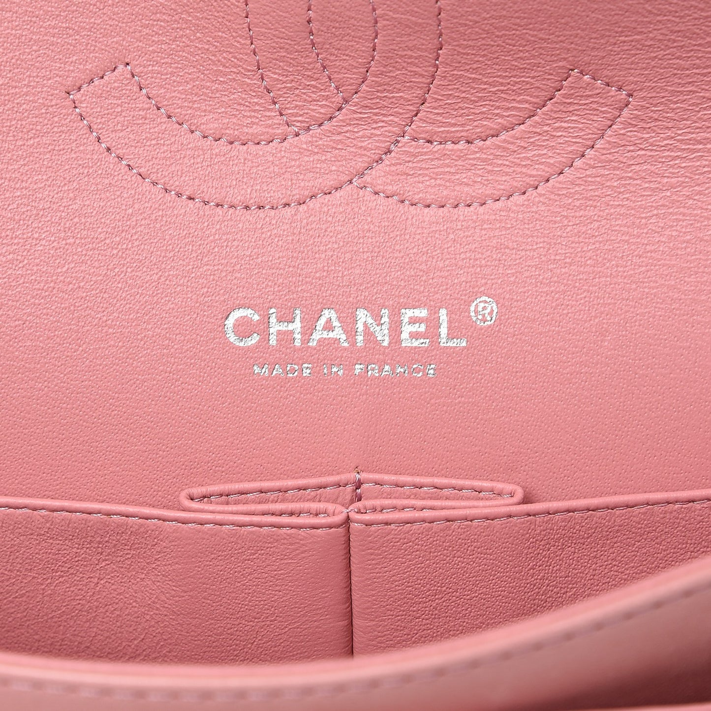 Lambskin Quilted Medium Double Flap Pink