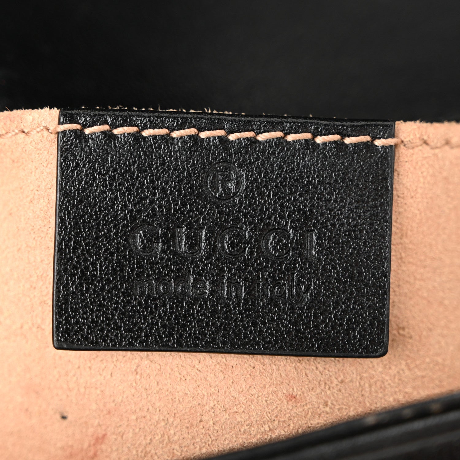 Gucci Calfskin Matelasse Mini GG Marmont Shoulder Bag Black 6 of 12