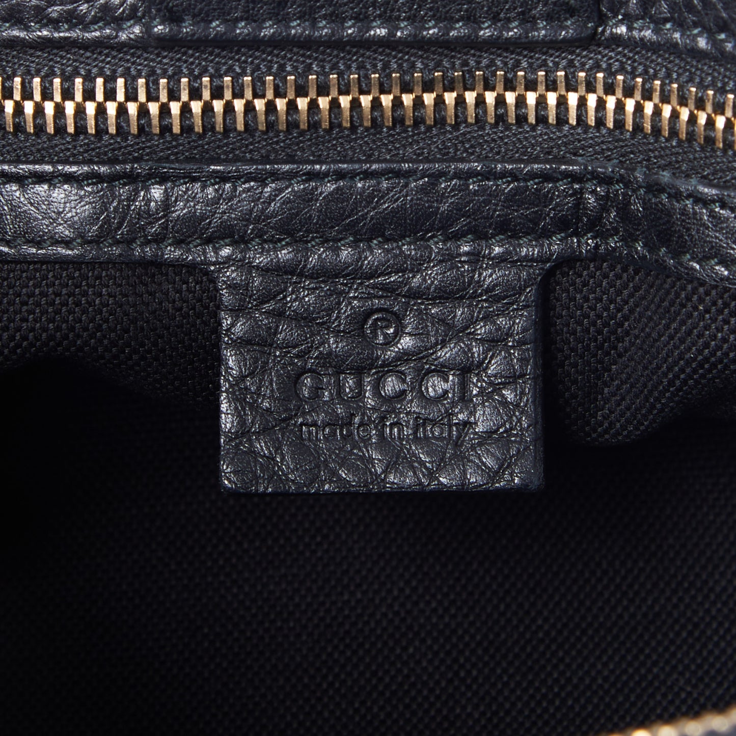 Pebbled Calfskin Medium Bamboo Shopper Tote Black