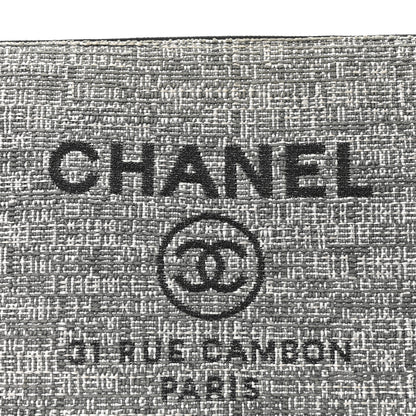 Chanel Canvas Large Deauville Pouch Grey 8 of 10