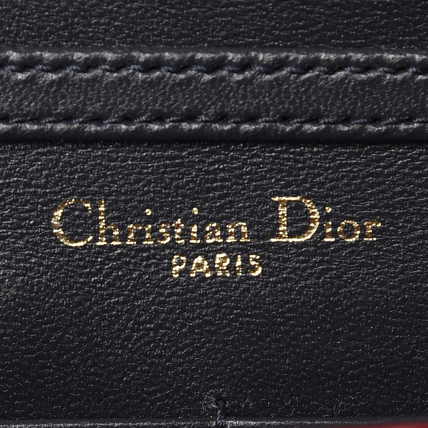 Christian Dior Metallic Patent Micro-Cannage Diorama Wallet on Chain Pouch Red 6 of 8