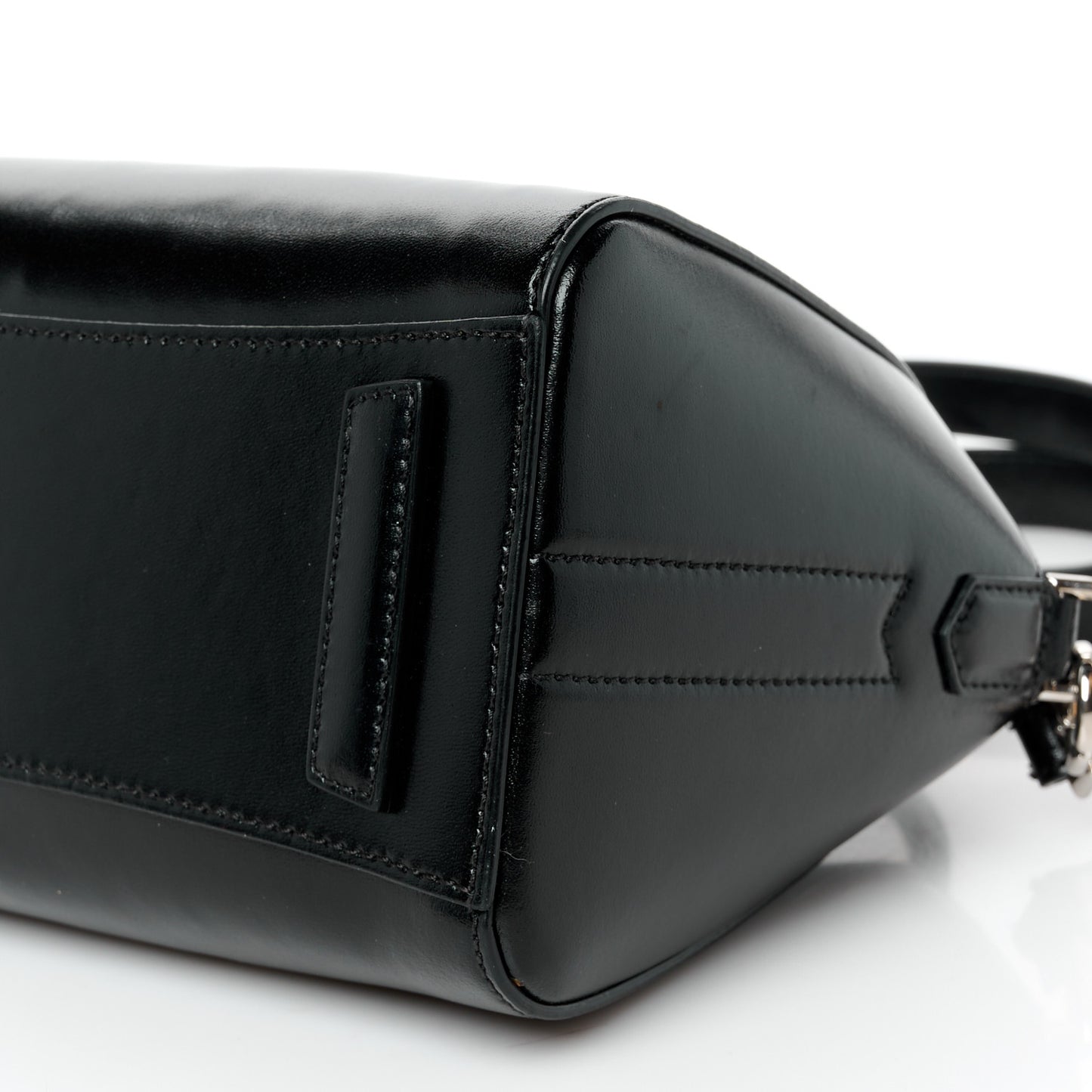 Shiny Lord Calfskin Mini Antigona Black