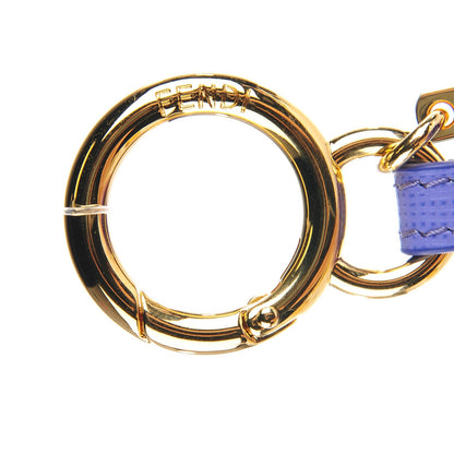 Fendi Fox Fur Vitello Elite Pom Pom Bag Charm Viola Cassis 8 of 9