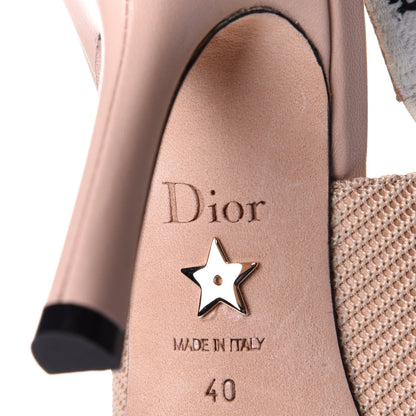 Christian Dior Technical Canvas Ribbon J'Adior Slingback 100mm Pumps 40 Powder Nude 8 of 10