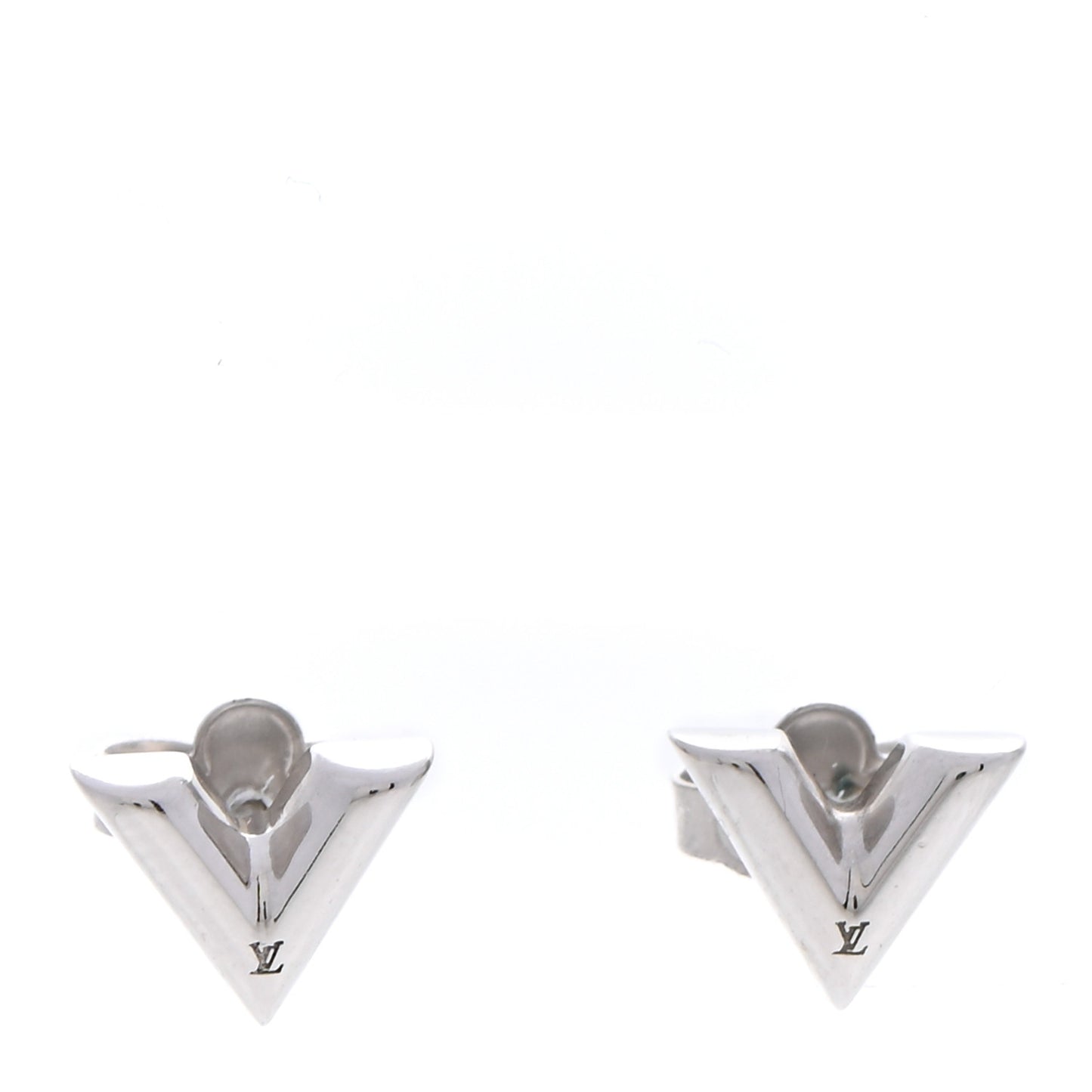Essential V Stud Earrings Silver