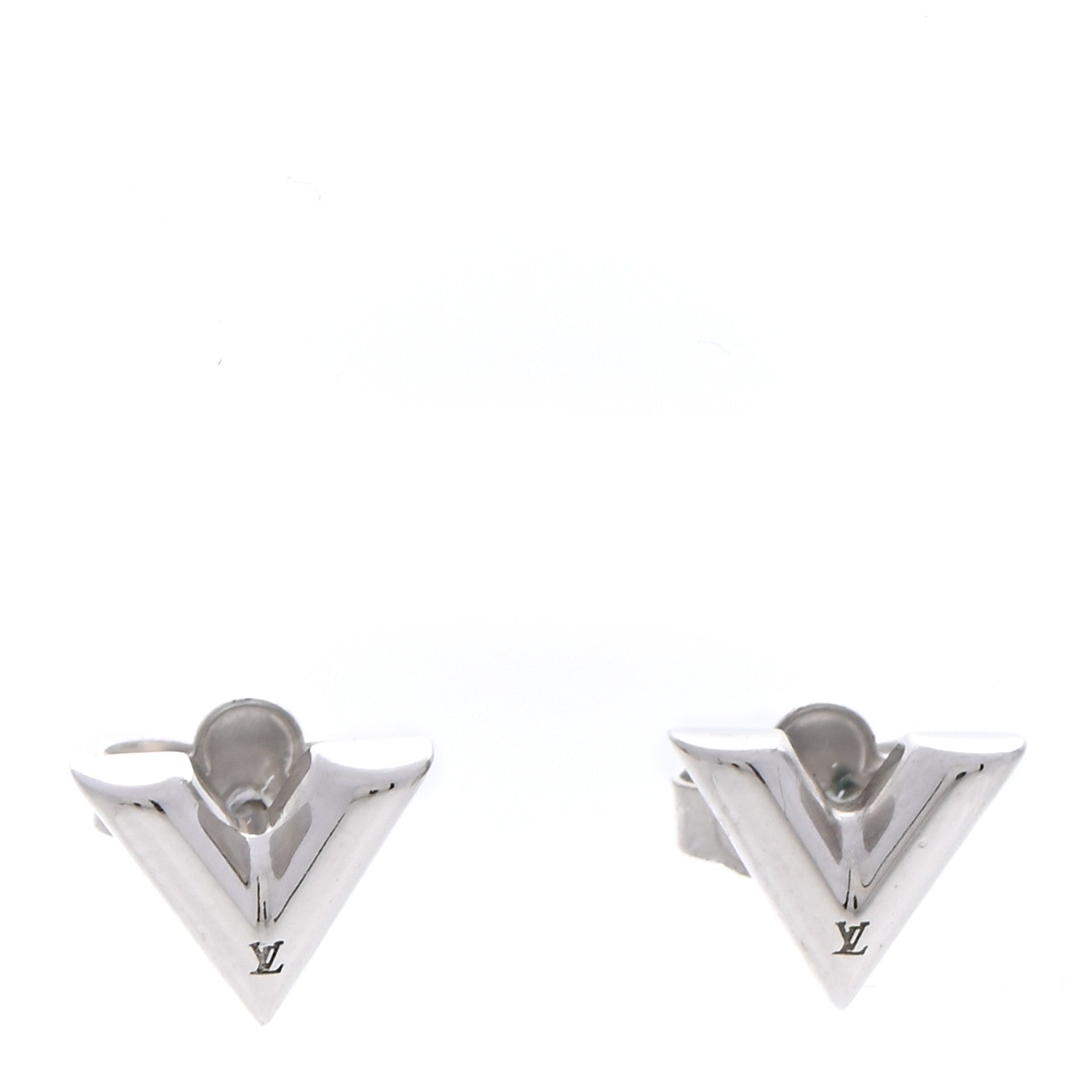 Louis Vuitton Essential V Stud Earrings Silver 1 of 6