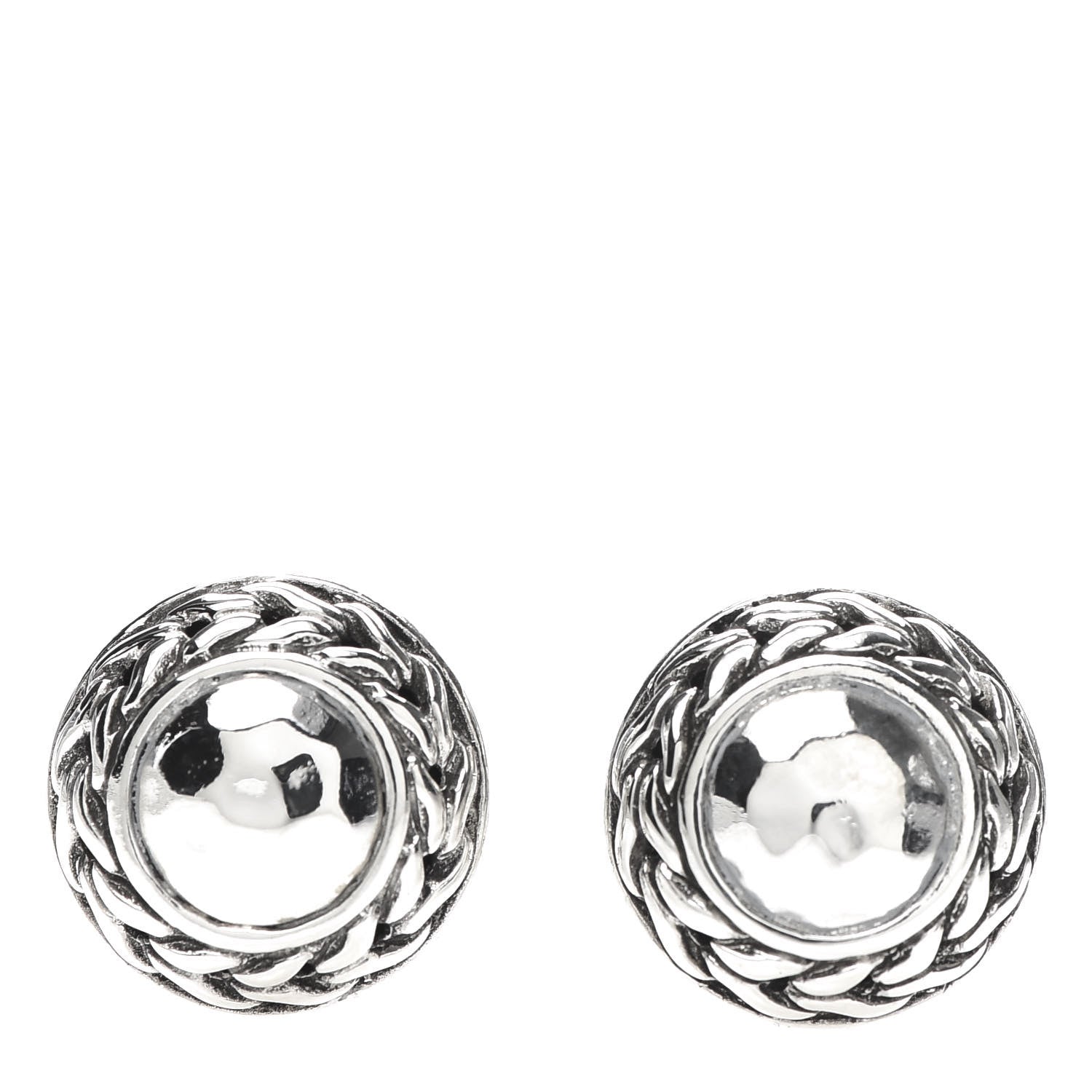 John Hardy Sterling Silver Palu Round Earrings 1 of 4