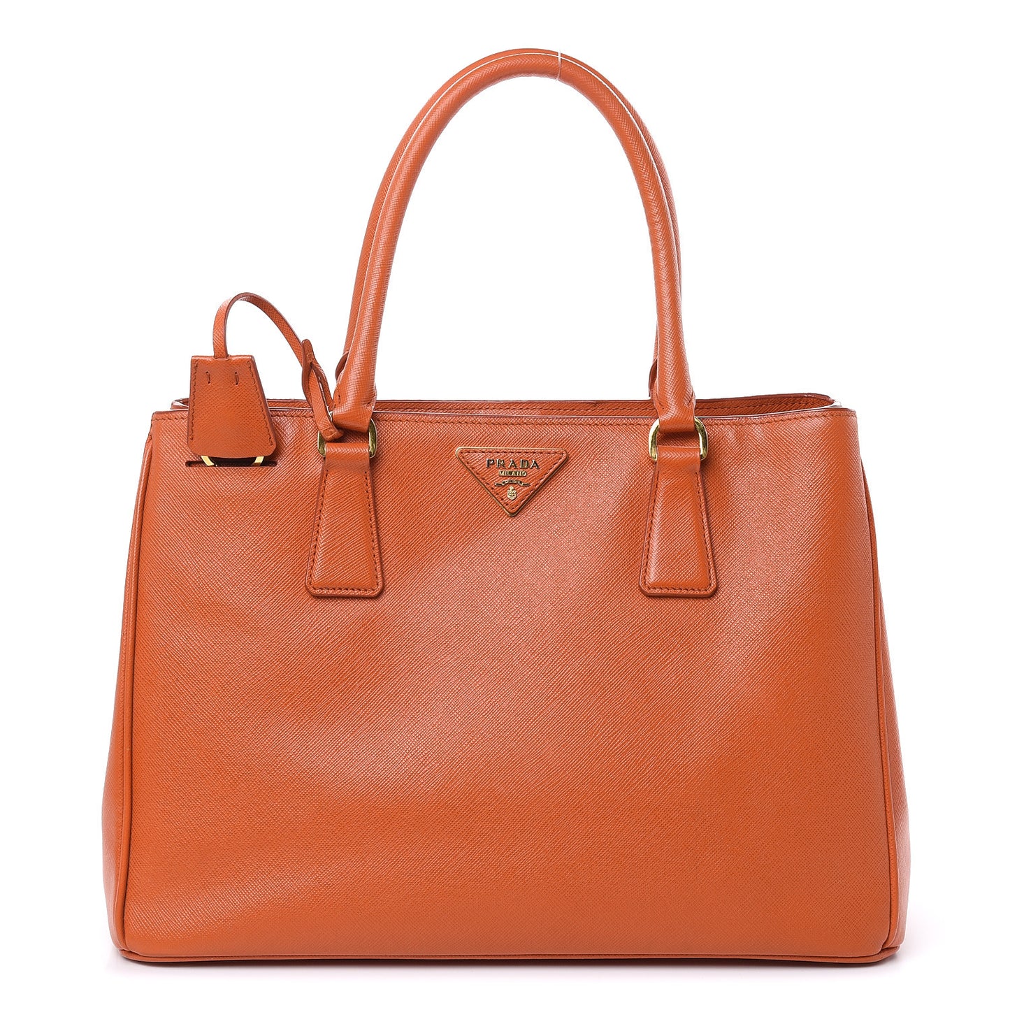 Saffiano Lux Medium Tote Papaya