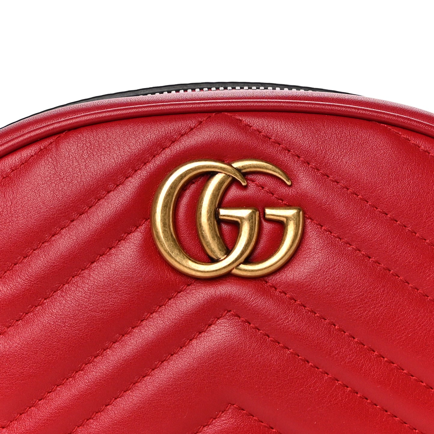 Calfskin Matelasse GG Marmont Belt Bag 75 30 Hibiscus Red