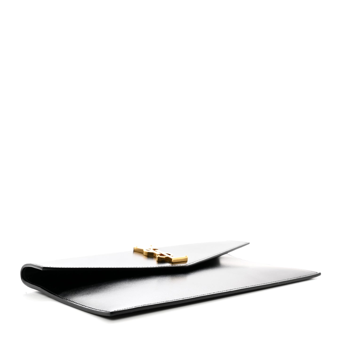 Smooth Shiny Calfskin Monogram Uptown Pouch Black