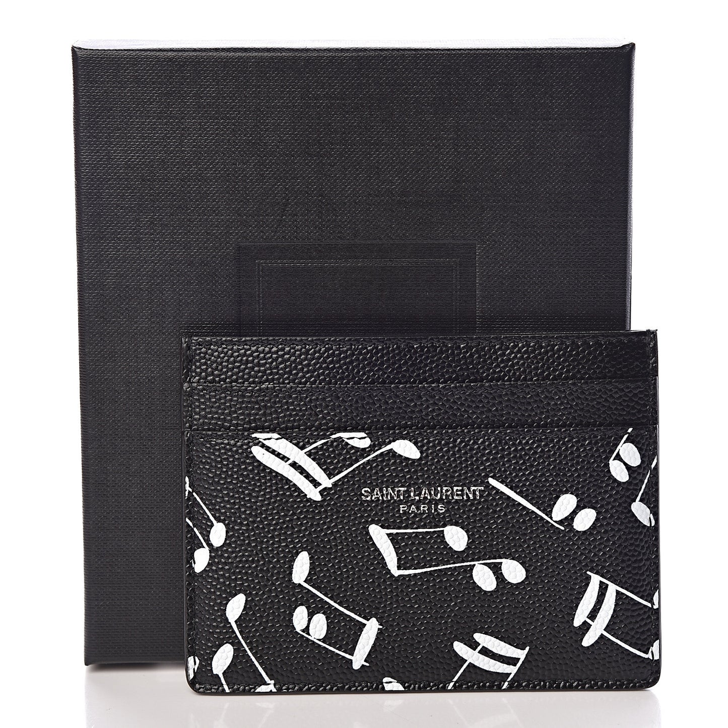 Grain De Poudre Musical Notes Credit Card Case Black
