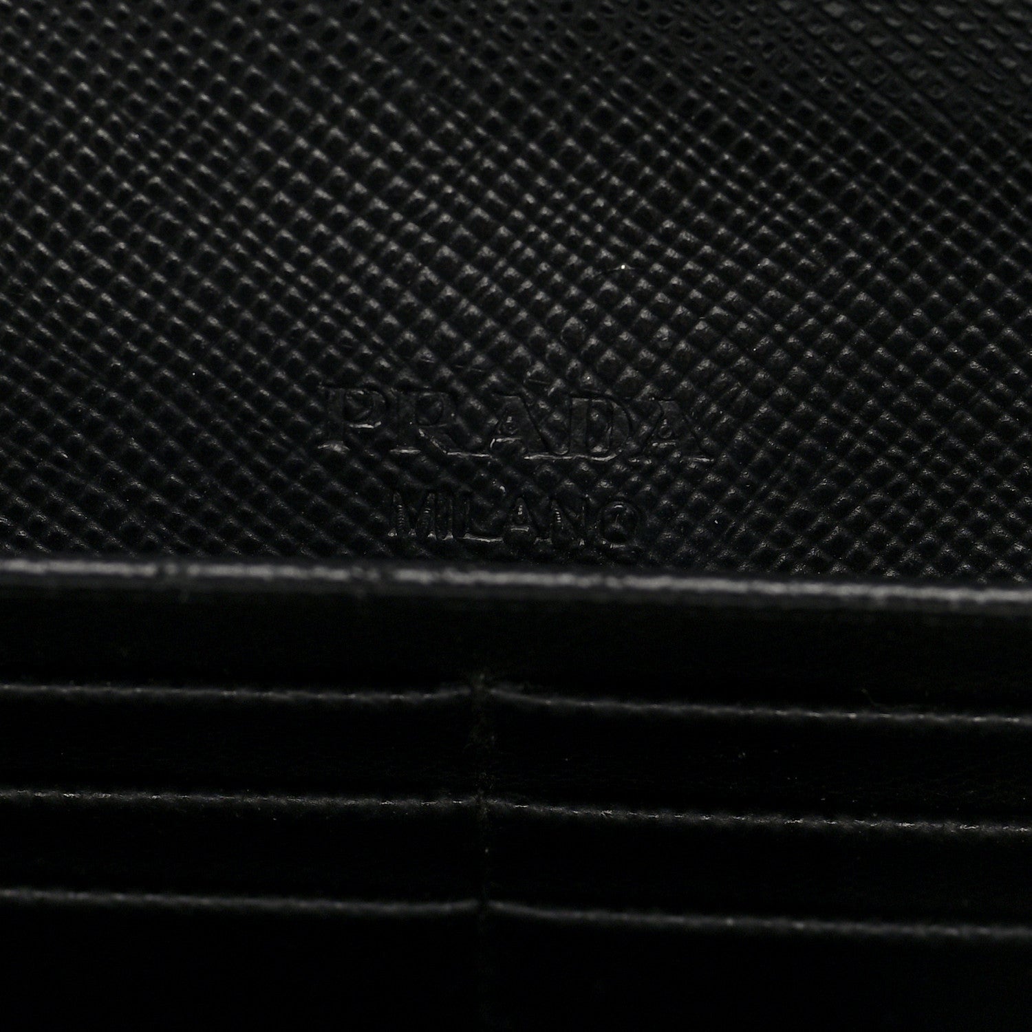 Prada Saffiano Metal Continental Flap Wallet Black 6 of 6