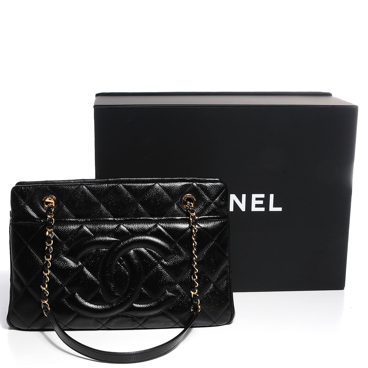 Caviar Timeless CC Shopping Tote Black
