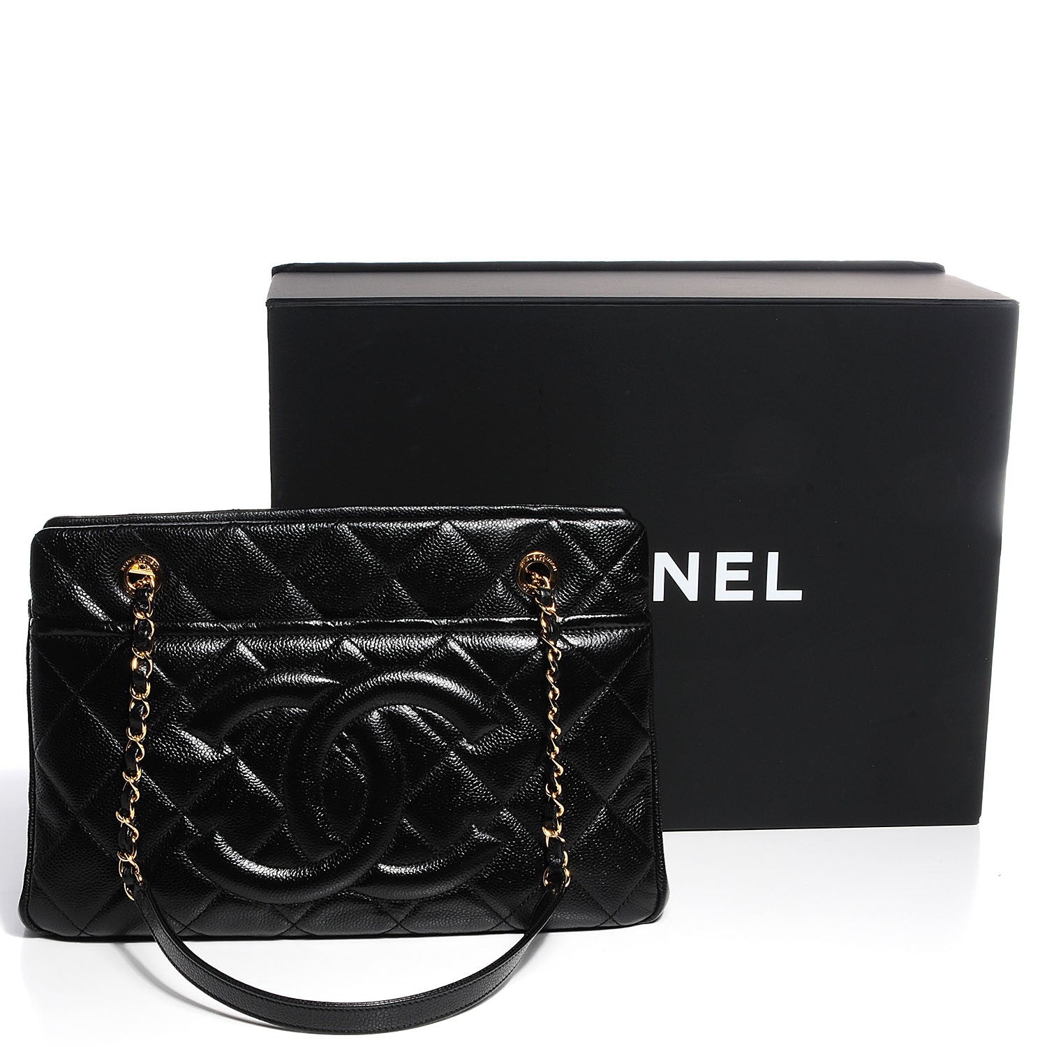 Chanel Caviar Timeless CC Shopping Tote Black 5 of 8