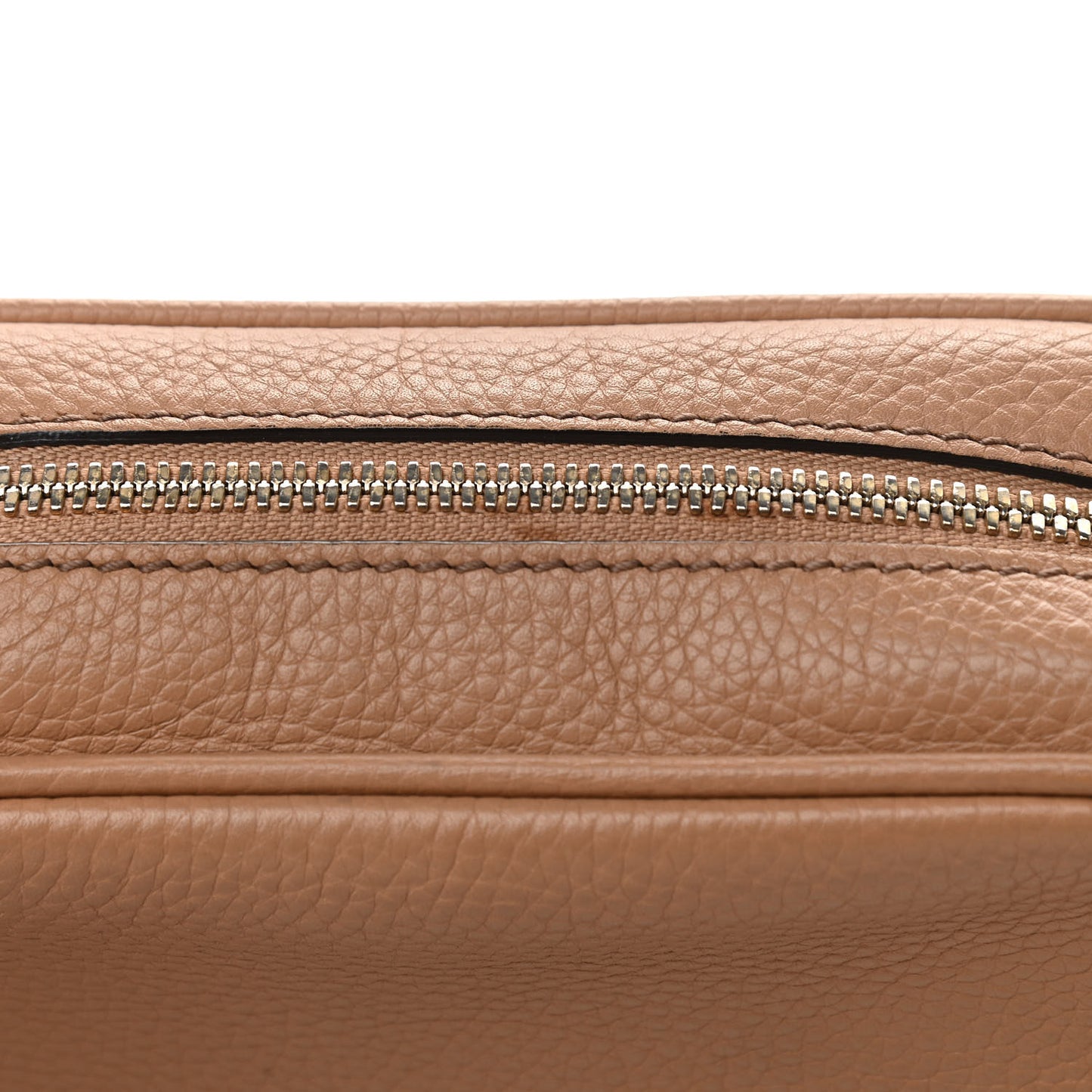 Pebbled Calfskin Small Soho Disco Bag Camelia