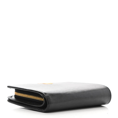 Prada Vitello Move Metal Compact Wallet Black 4 of 7