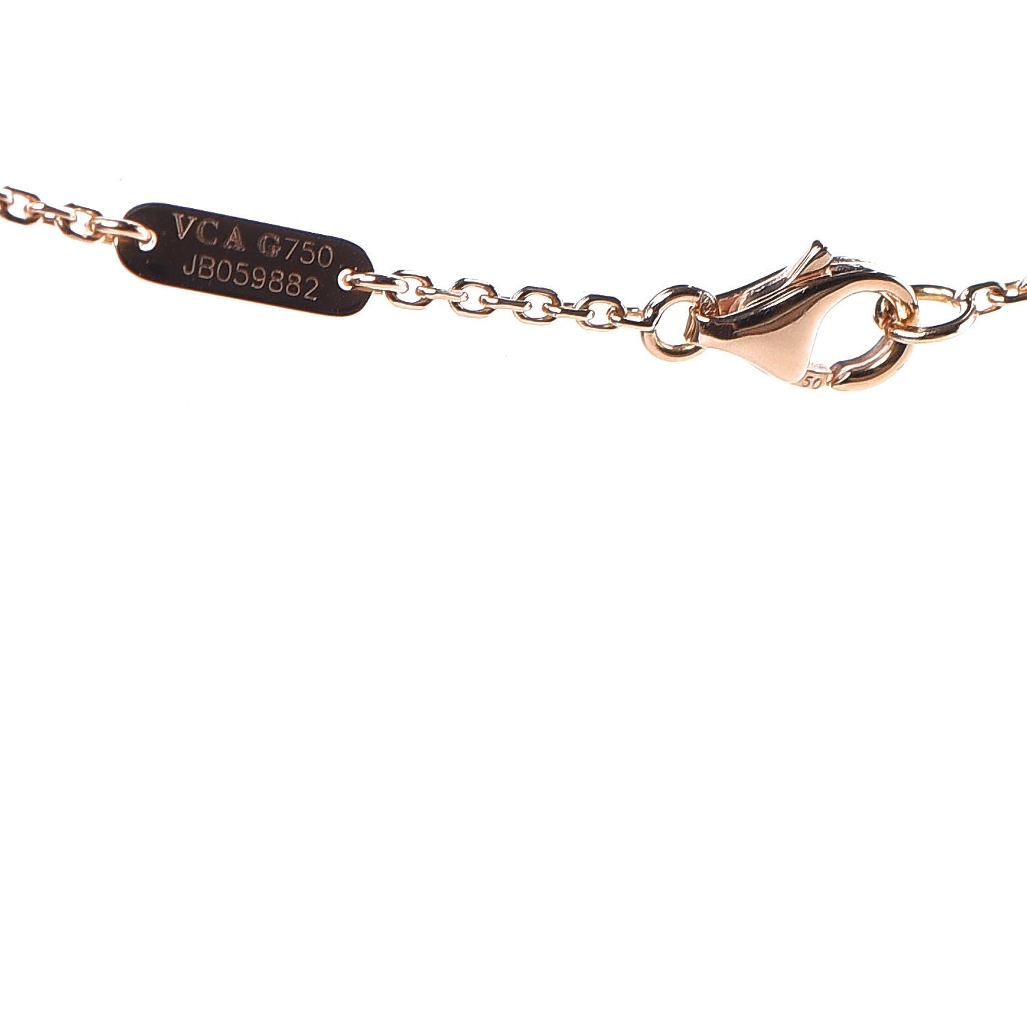 Van Cleef & Arpels 18K Rose Gold Vintage Alhambra Pendant Necklace 4 of 5