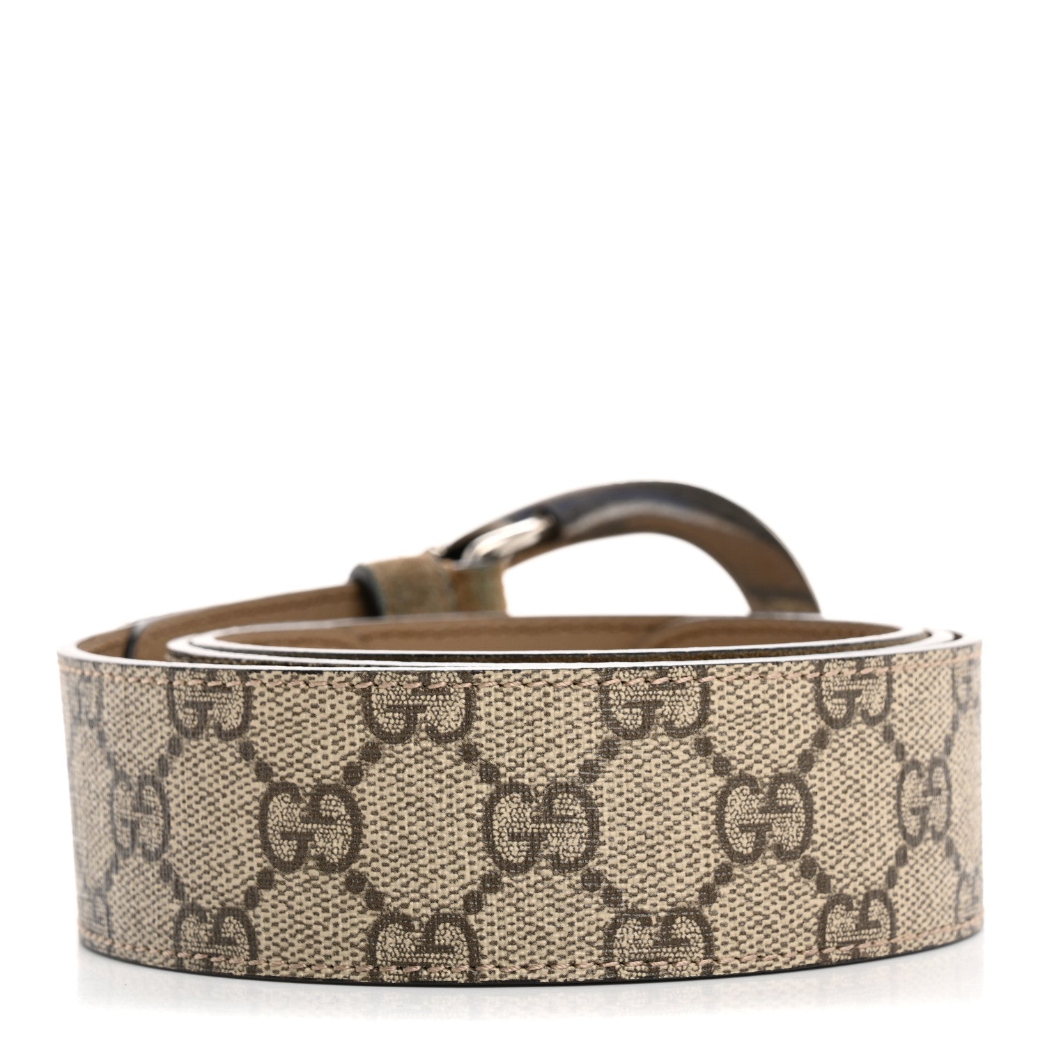 Gucci GG Supreme Monogram Suede Dionysus 40mm Belt 85 34 Beige Taupe 2 of 6