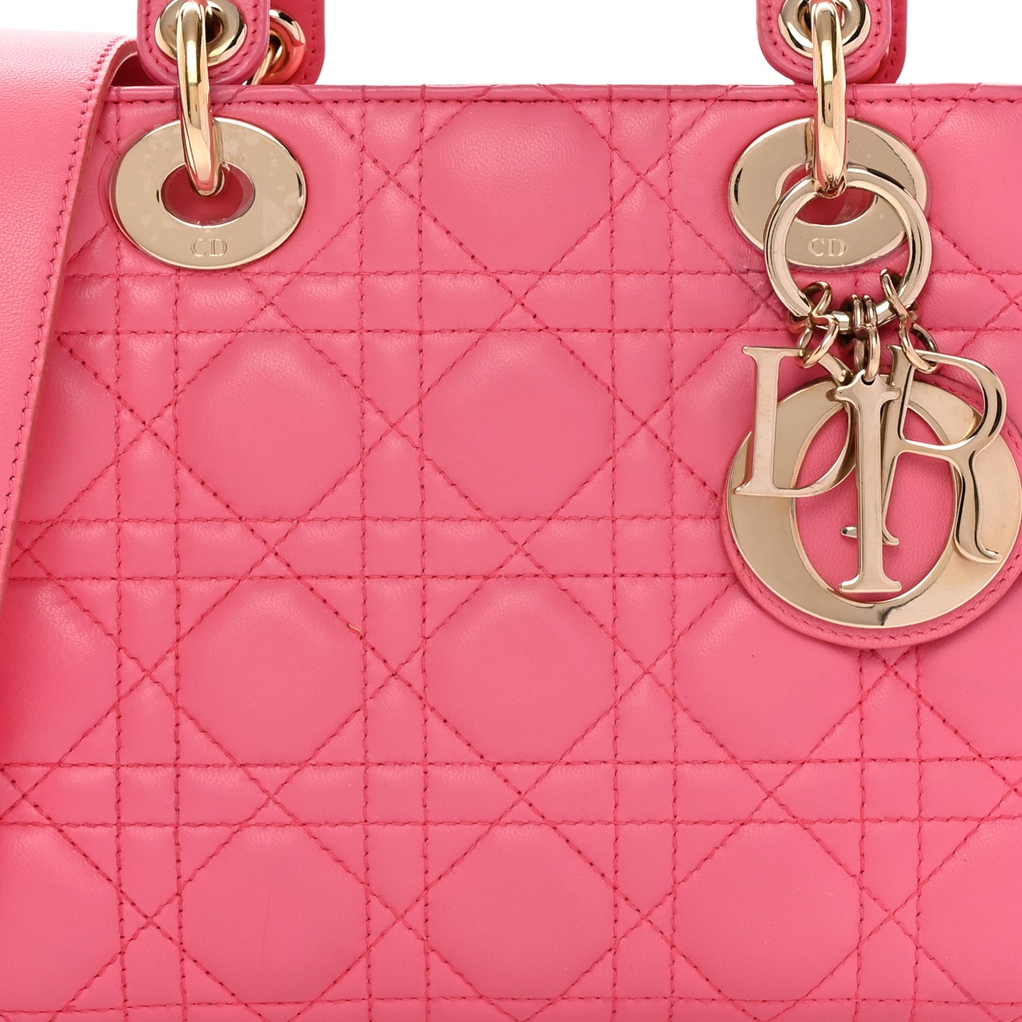Lambskin Cannage Small My ABCDior Lady Dior Pink