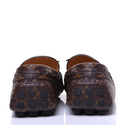 Louis Vuitton Monogram Mens Arizona Car Shoe Moccasin Loafers 9 Macassar 6 of 13
