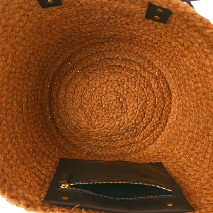 Saint Laurent Raffia Calfskin Medium Panier Tote 5 of 12