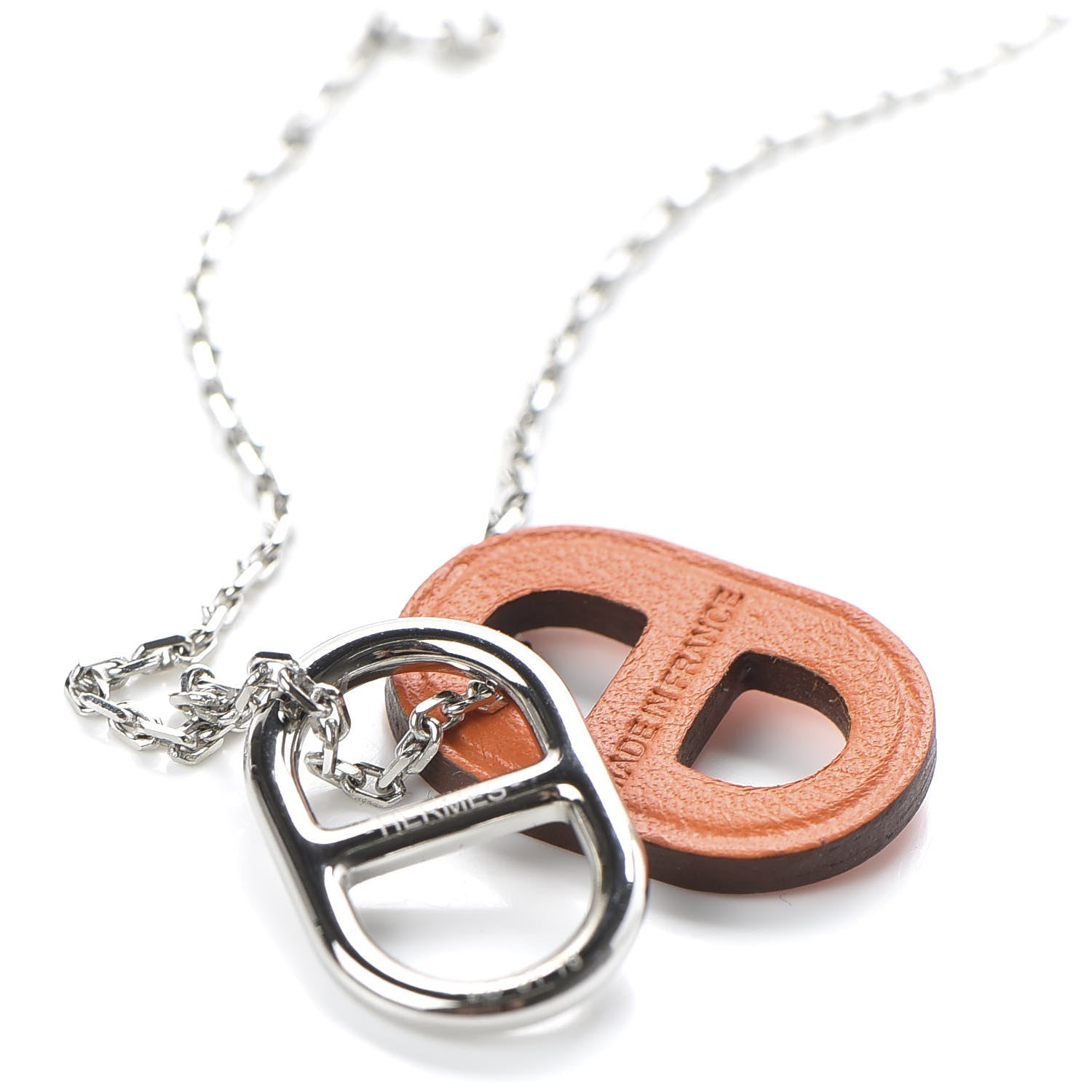 Hermes Swift O'Maillon Pendant Necklace Orange 6 of 7