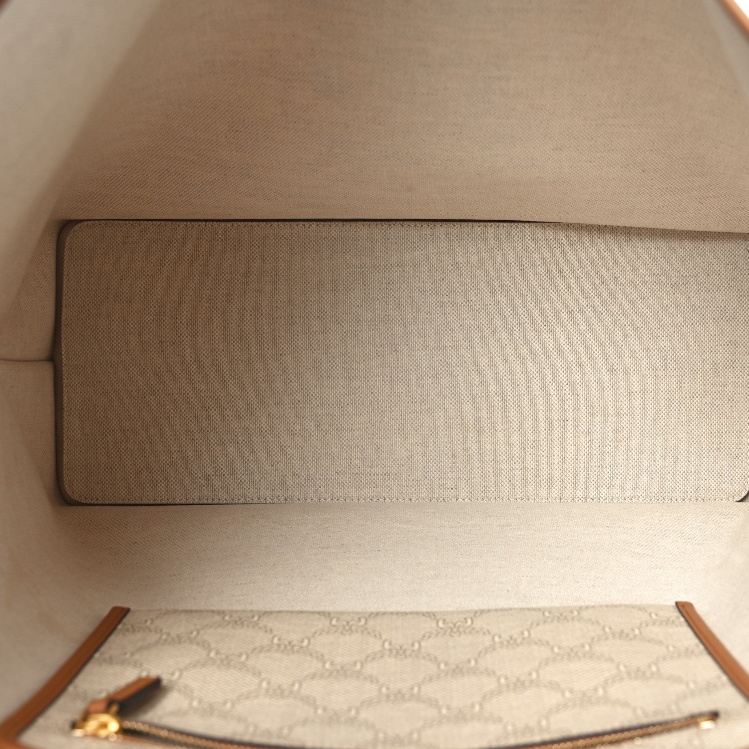 MCM Lauretos Nappa Medium Himmel Shopper Tote Oatmeal 5 of 9