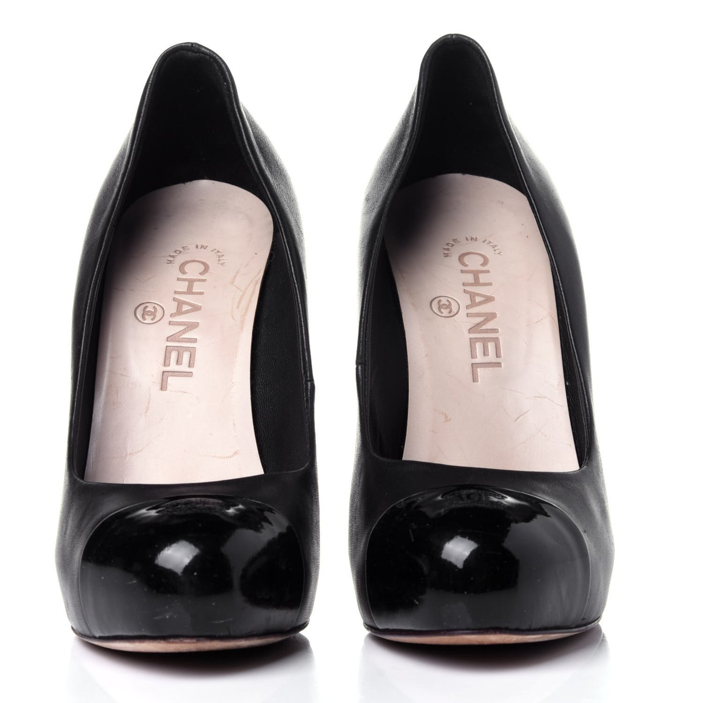Lambskin Cap Toe CC Pumps 37.5 Black
