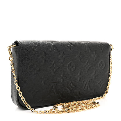 Louis Vuitton Empreinte Pochette Felicie Chain Wallet Black 3 of 11