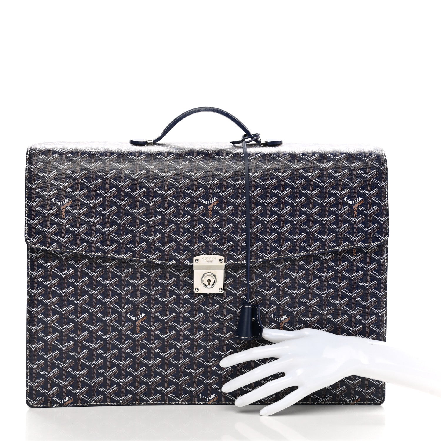 Goyard Goyardine Serviette Chypre Briefcase Blue 2 of 9