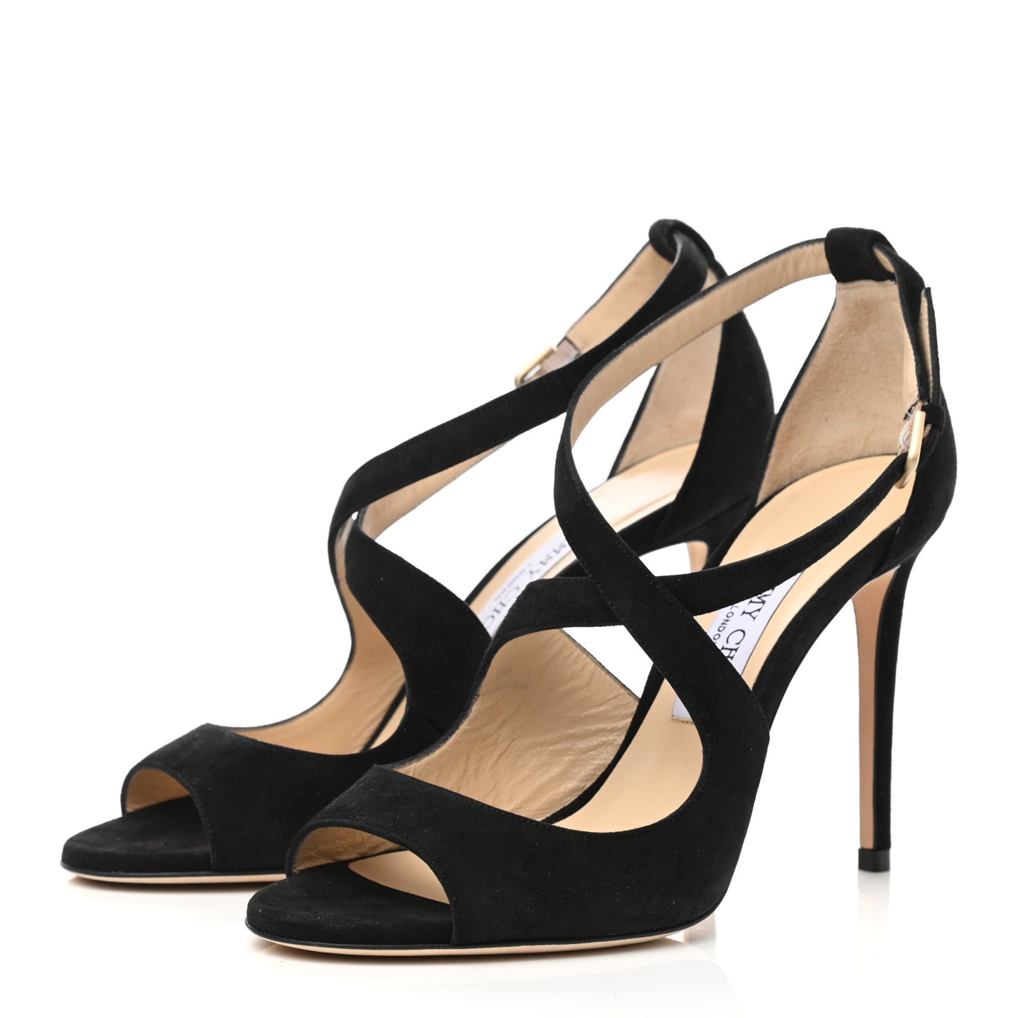 Suede Emily 100 Sandal 38 Black