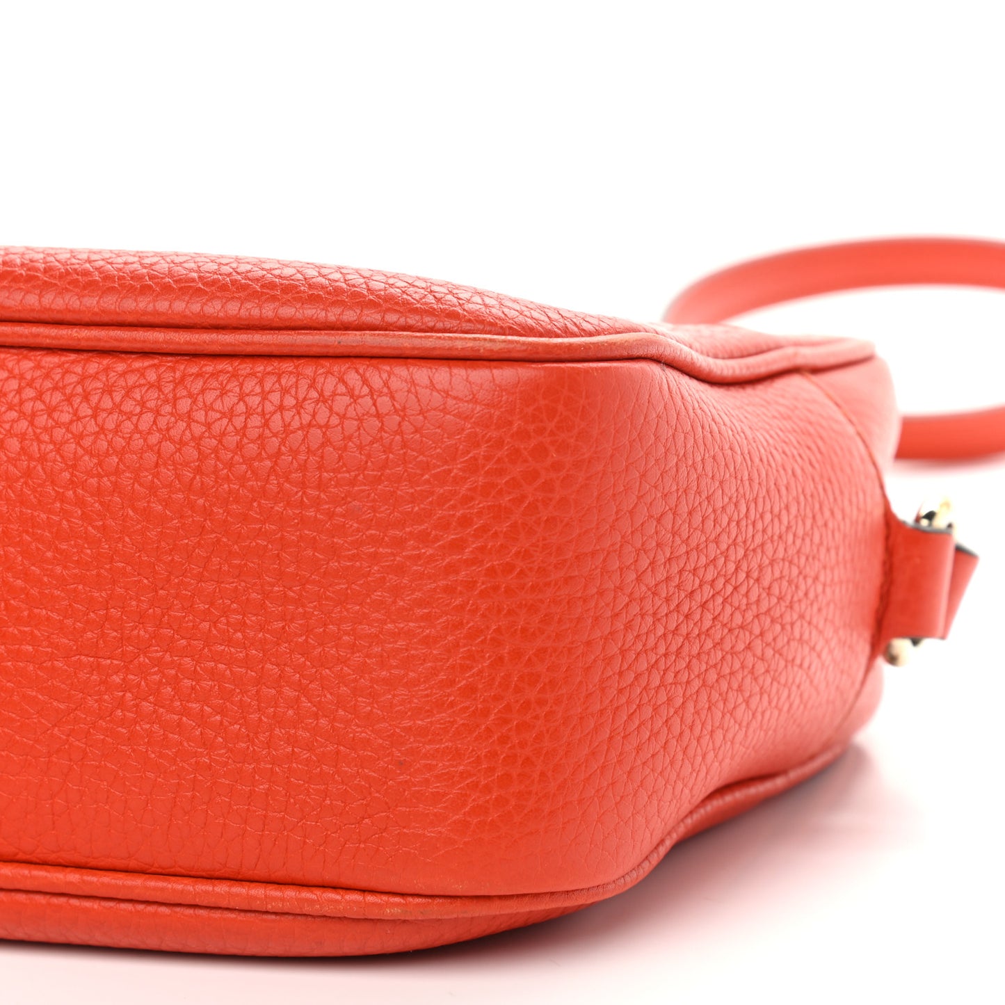 Pebbled Calfskin Small Soho Disco Bag Sun Orange