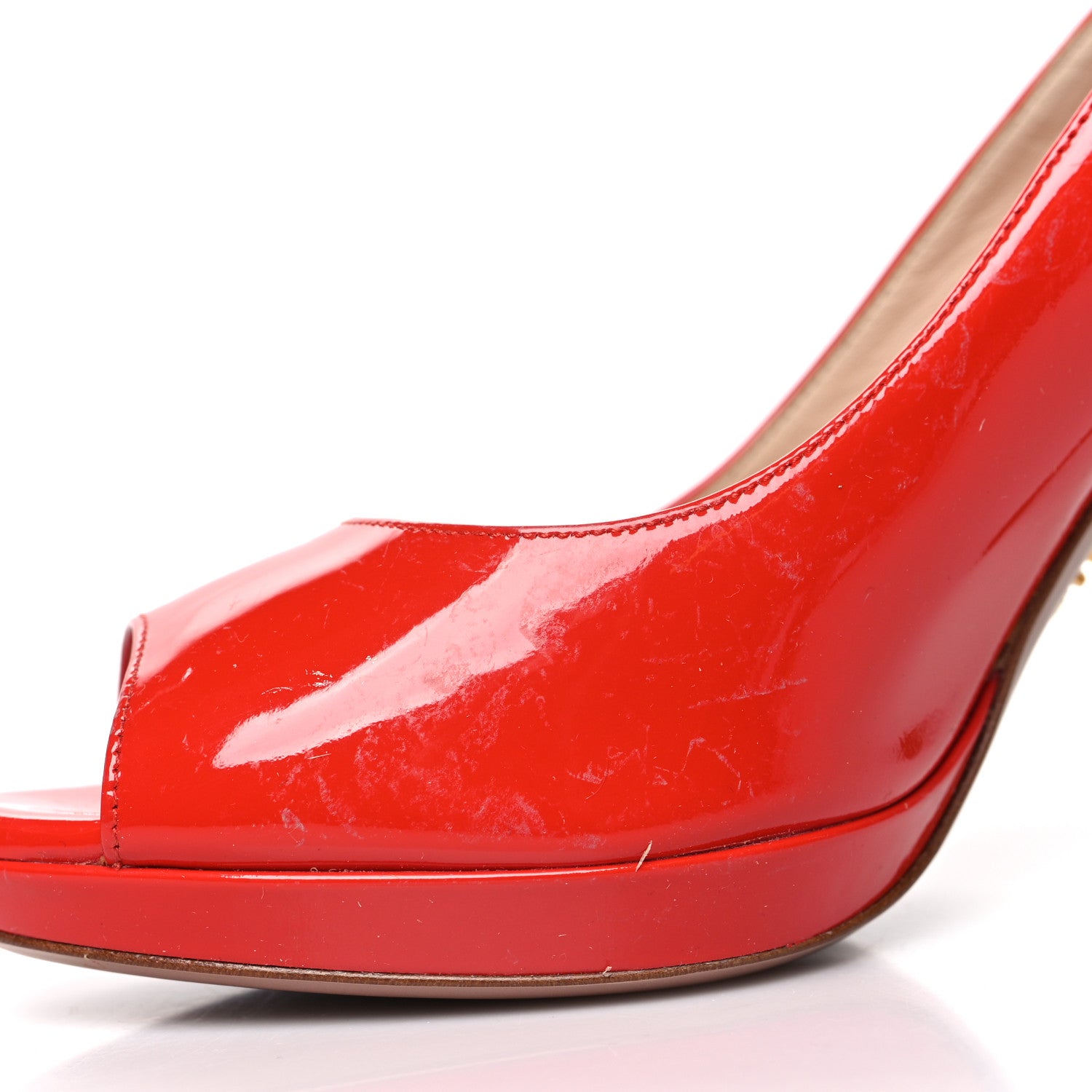 Prada Vernice Peep Toe 95mm Pumps 39 Lacca 8 of 10