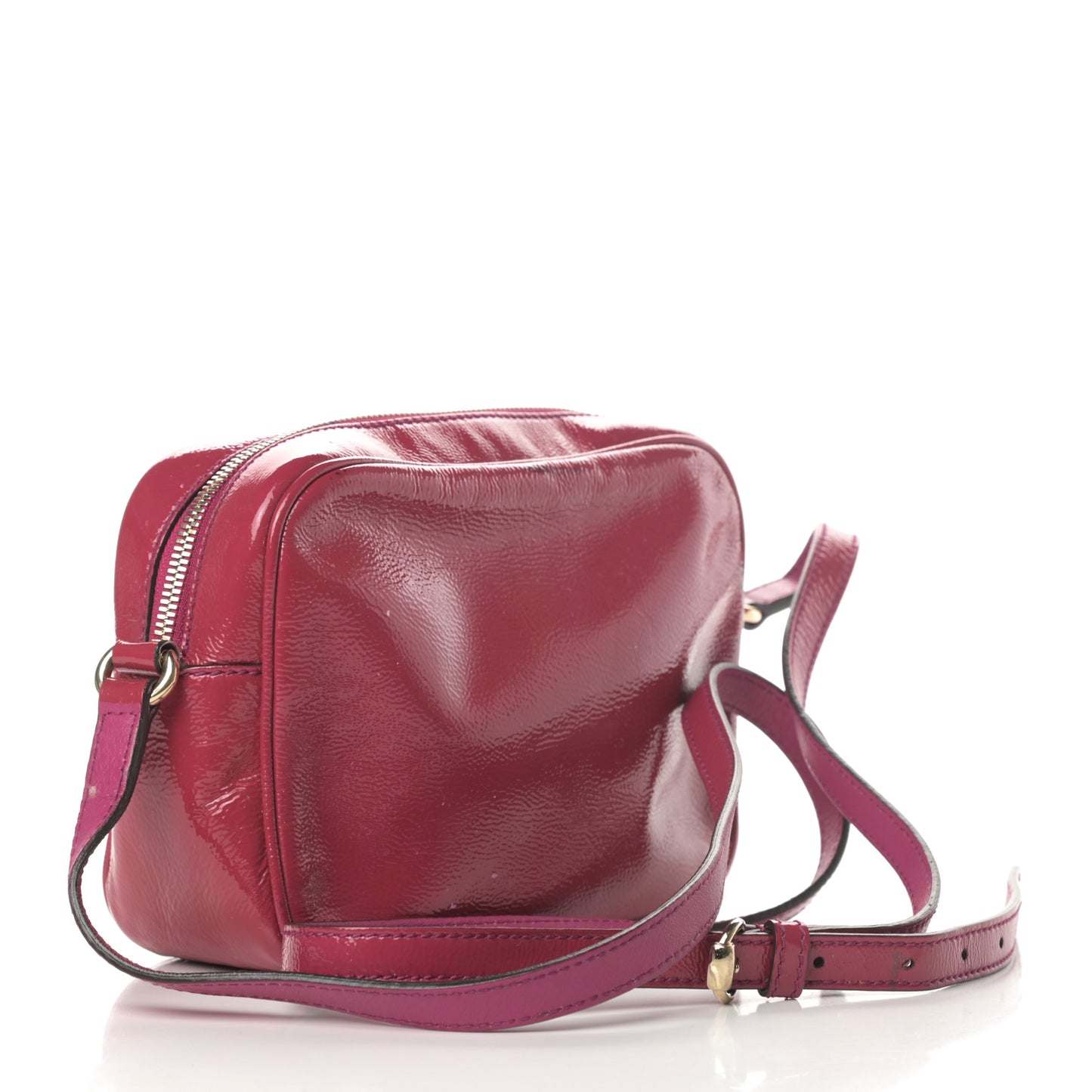 Soft Patent Small Soho Disco Bag Bright Bougainvillea