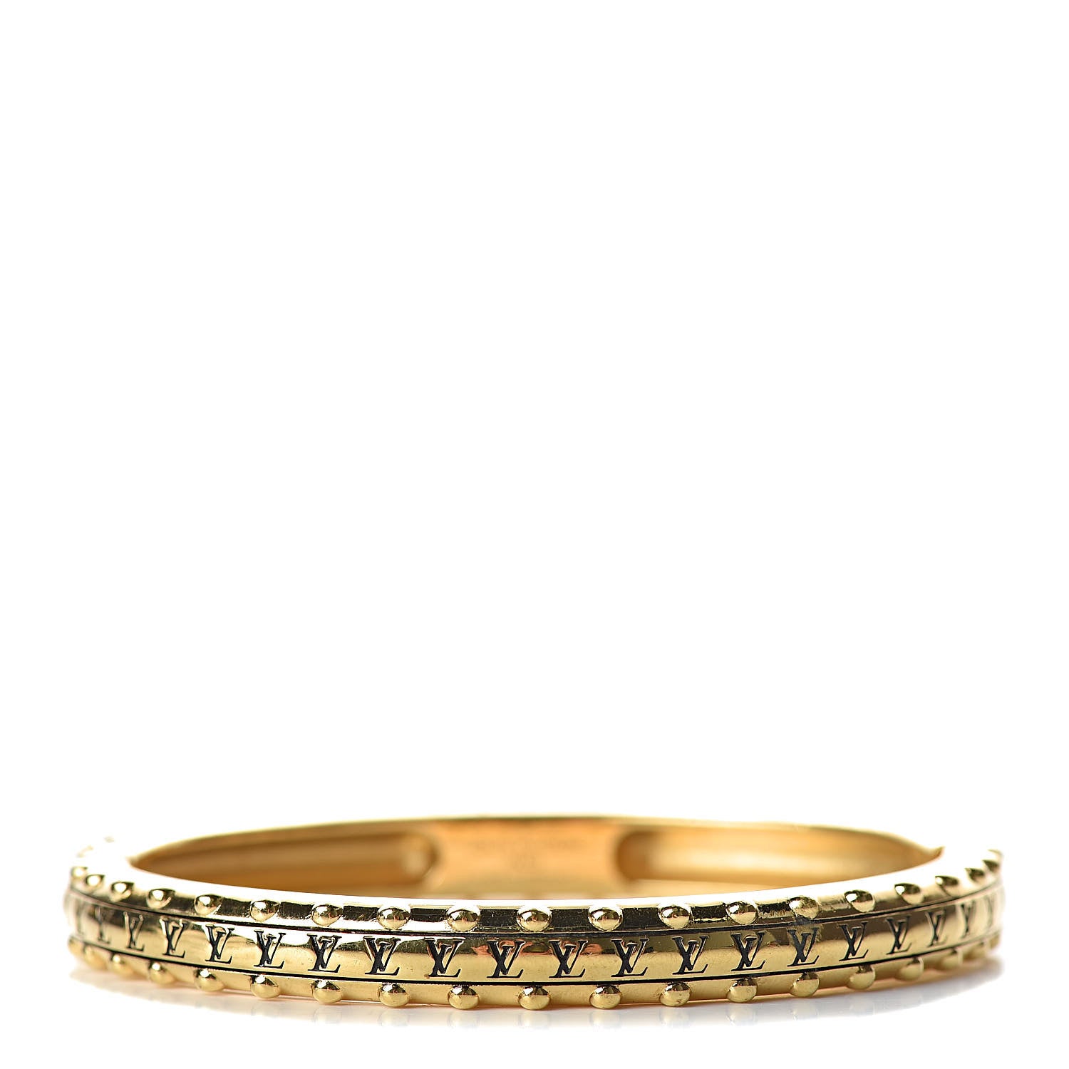 Louis Vuitton Must Have Studs Bangle Bracelet M Gold 1 of 5
