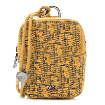 Christian Dior Oblique D-Touch Nano Vertical Pouch Beige Yellow 1 of 8