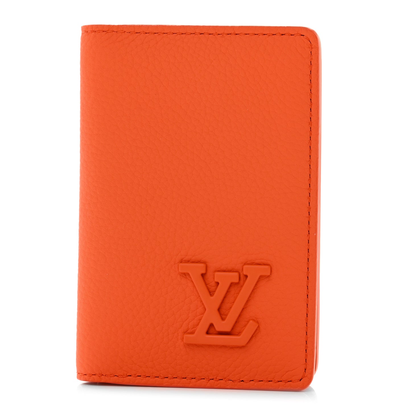 Grained Calfskin Pocket Organizer Orange
