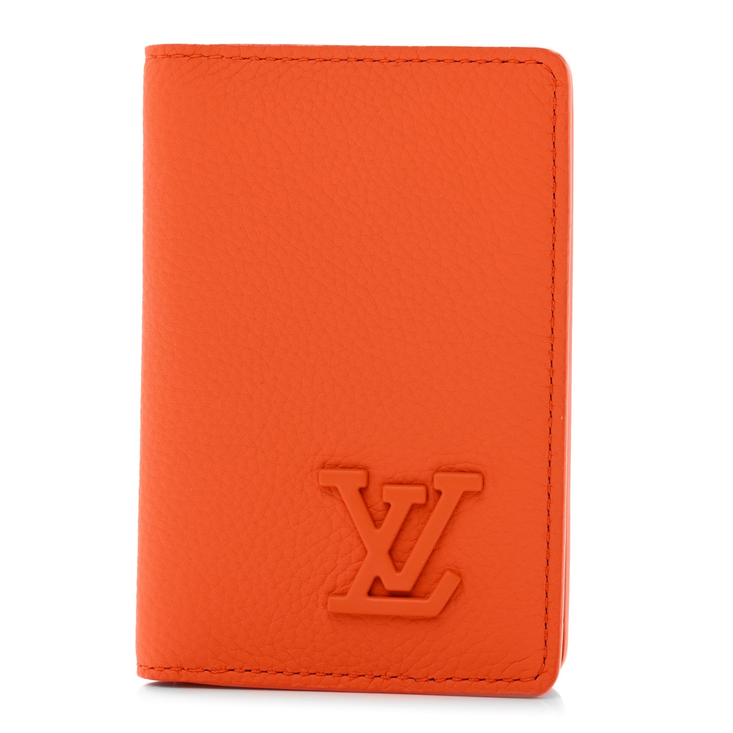 Louis Vuitton Grained Calfskin Pocket Organizer Orange 1 of 6