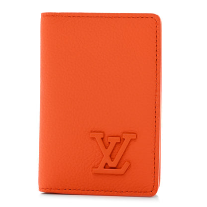 Louis Vuitton Grained Calfskin Pocket Organizer Orange 1 of 6