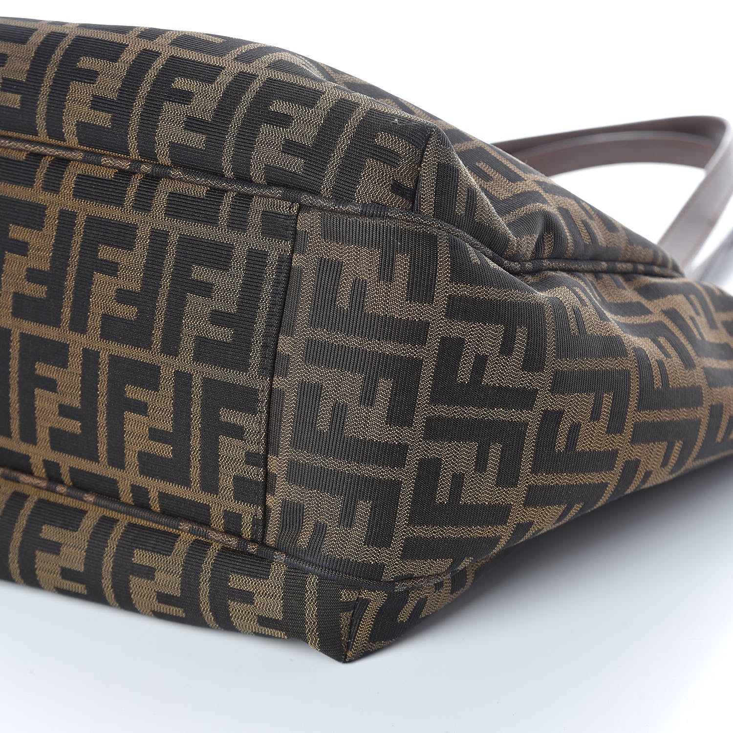 Fendi Zucca Vitello Artic Grande Shopping Tote Tobacco Castagna 9 of 9