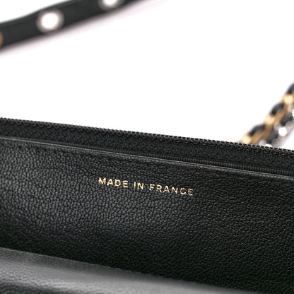 Chanel Goatskin Quilted Quilted Like A Wallet Wallet On Chain WOC Black 6 of 12