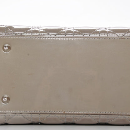 Christian Dior Patent Cannage Medium Lady Dior Grey 9 of 10