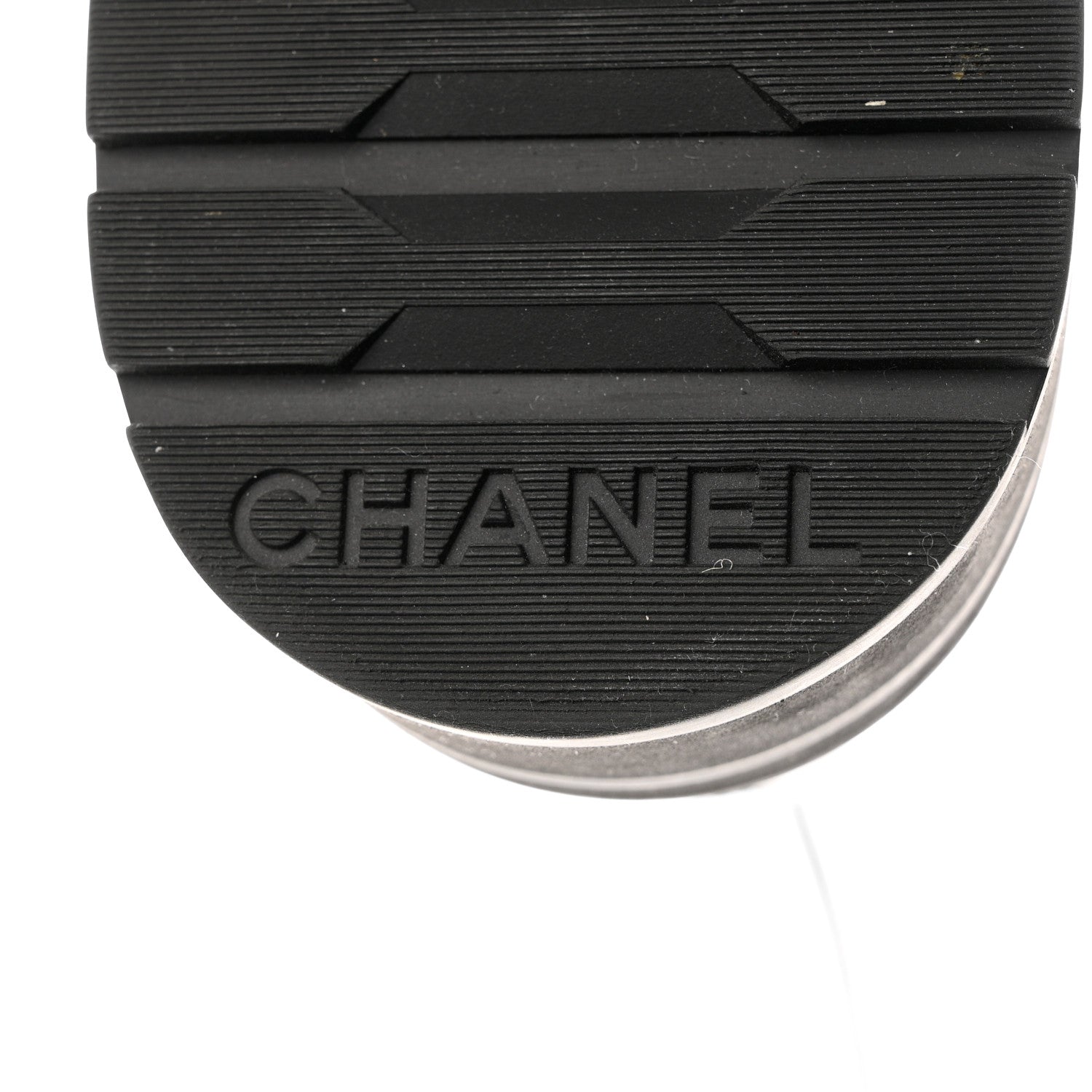 Chanel Fabric Grosgrain Quilted Cap Toe Lace Up Combat Boots 40 White Black 8 of 12
