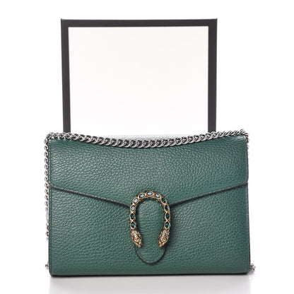 Gucci Calfskin Mini Dionysus Chain Wallet Emerald 10 of 10