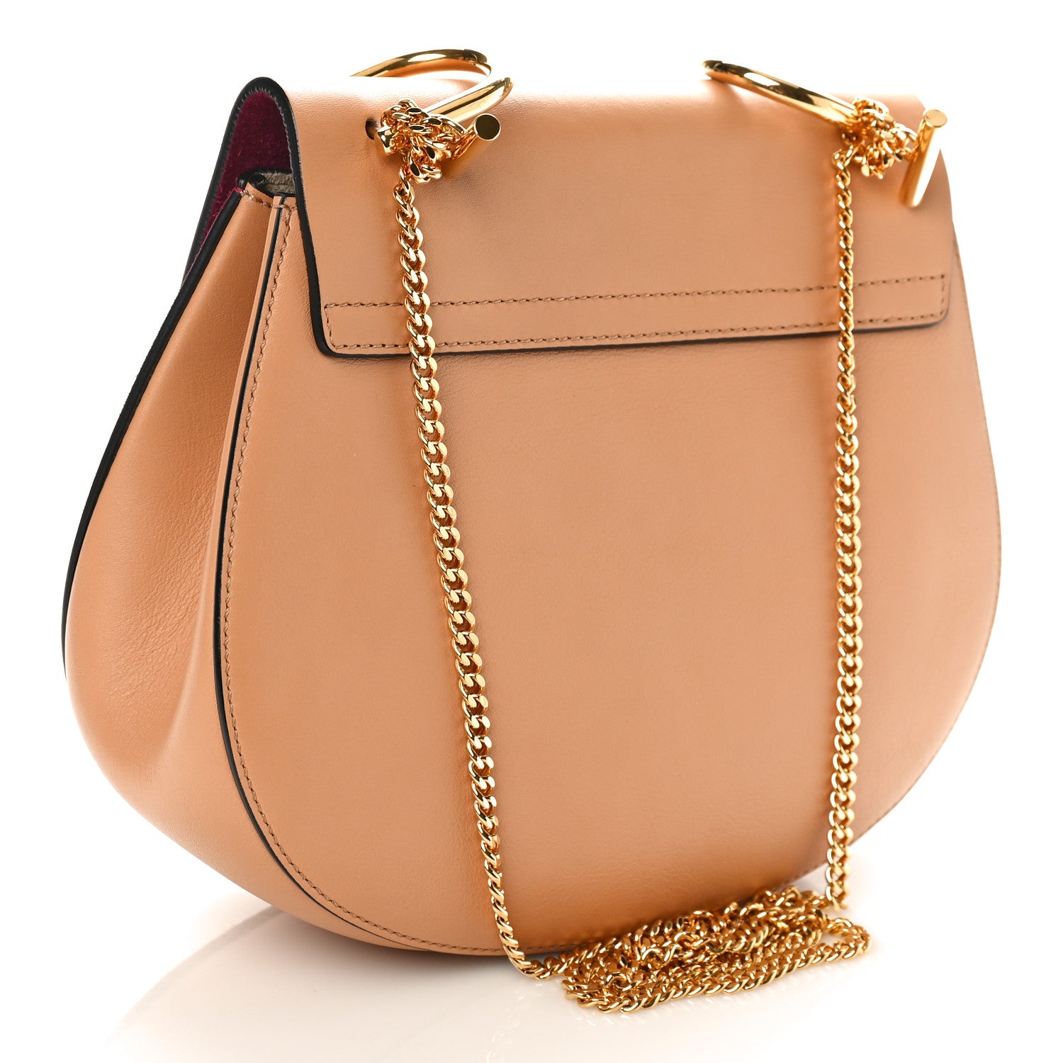 Chloe Suede Smooth Calfskin Drew Shoulder Bag Misty Beige 2 of 8
