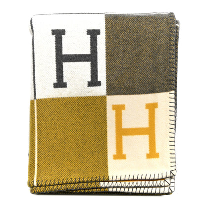Hermes Wool Cashmere Avalon III Blanket Gris Soleil 1 of 3