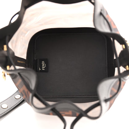 Fendi Mesh Vitello Grace F is Fendi FF 1974 Grande Mon Tresor Bucket Bag Marrone Black Ebano 8 of 12