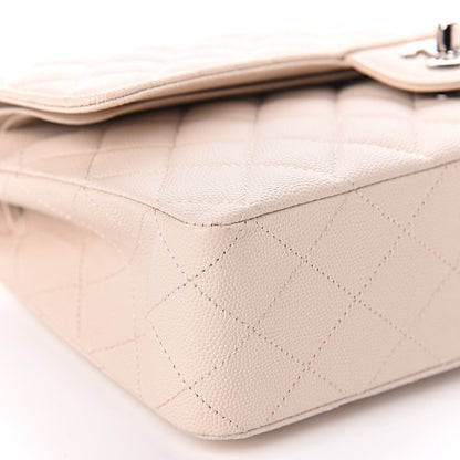 Chanel Caviar Quilted Medium Double Flap Light Beige 5 of 10