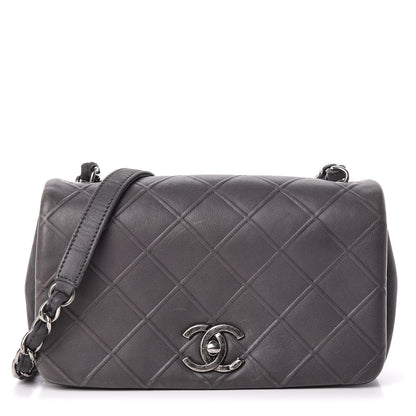 Chanel Calfskin Diamond Embossed New Chic Flap Grey 1 of 14