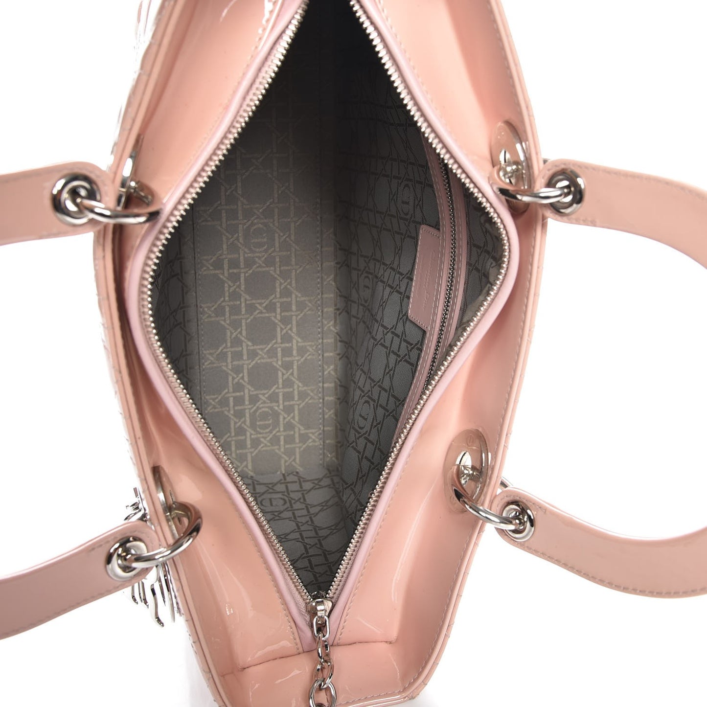 Patent Cannage Large Lady Dior Light Pink